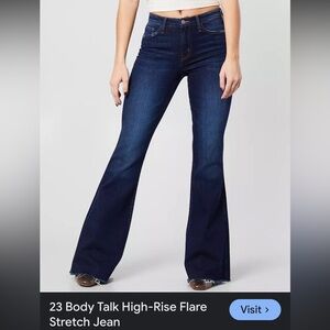 True Religion Becca Mid Rise Bootcut Denim Jean NWT , crystals on back pockets.
